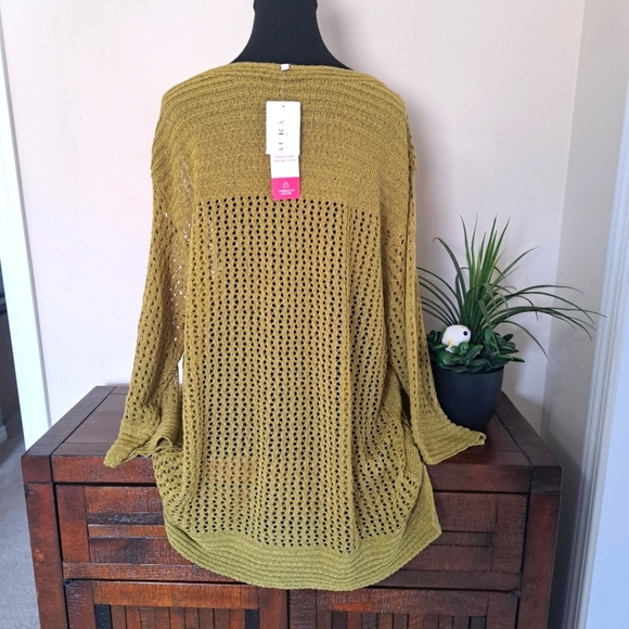 New! Laura Knit Sweater Women's Size 2X Green - Picture 9 of 16